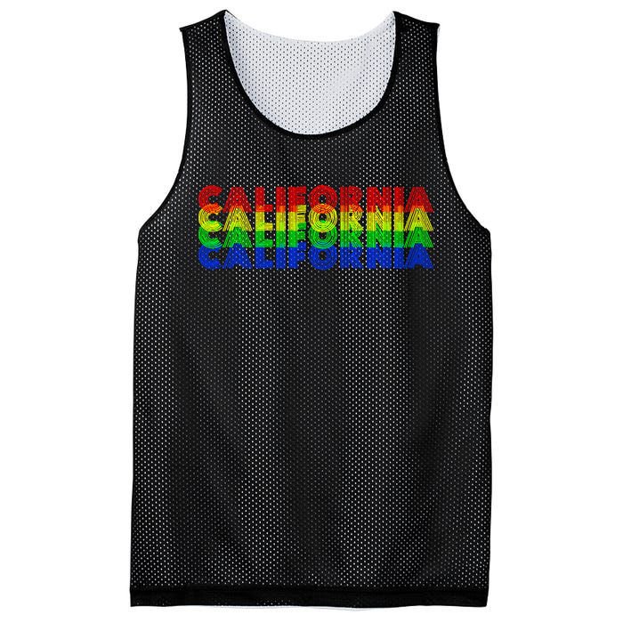 Retro California Mesh Reversible Basketball Jersey Tank