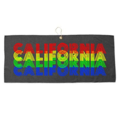 Retro California Large Microfiber Waffle Golf Towel