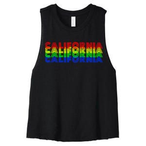 Retro California Women's Racerback Cropped Tank