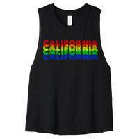 Retro California Women's Racerback Cropped Tank