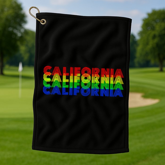 Retro California Golf Towel