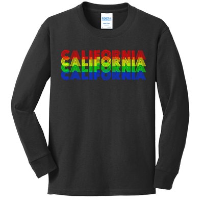 Retro California Kids Long Sleeve Shirt