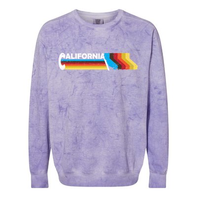 Retro California Colorful Logo Colorblast Crewneck Sweatshirt