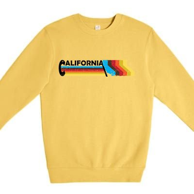 Retro California Colorful Logo Premium Crewneck Sweatshirt