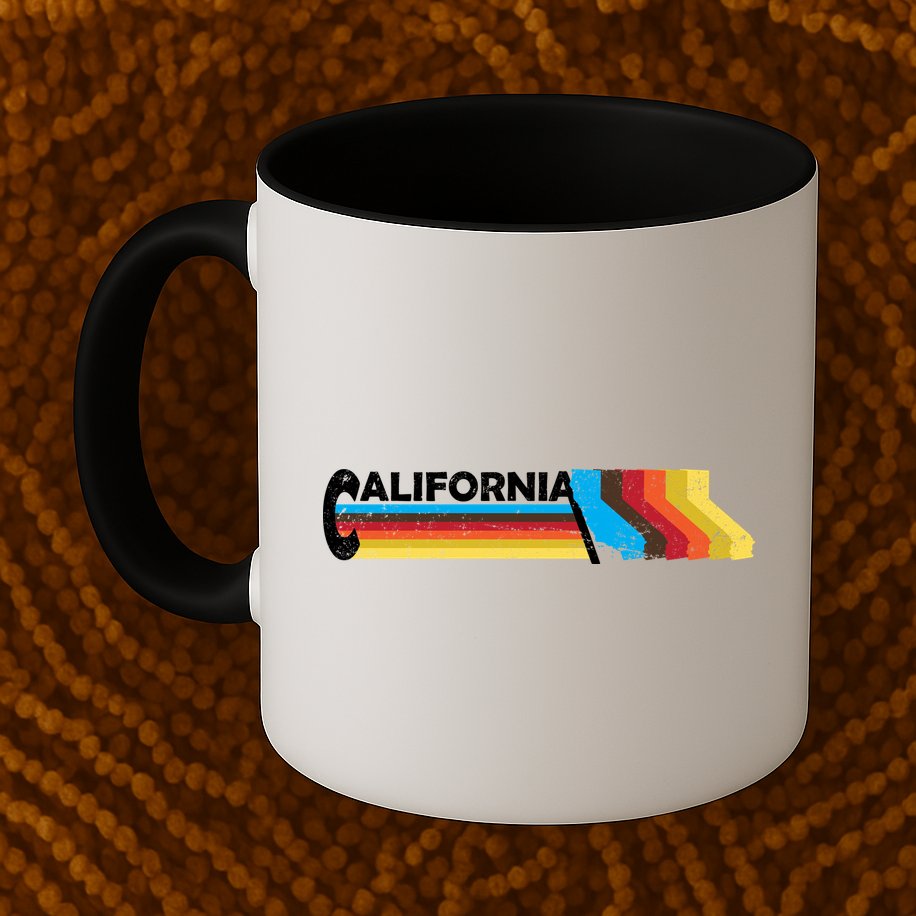 Retro California Colorful Logo Mug
