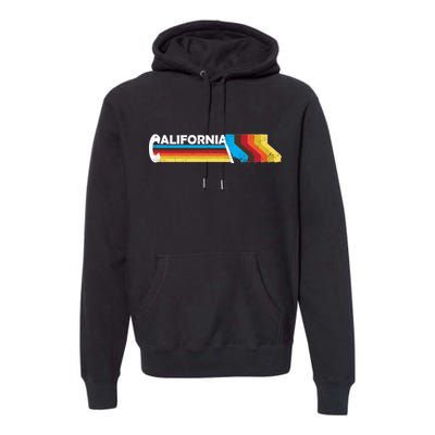 Retro California Colorful Logo Premium Hoodie