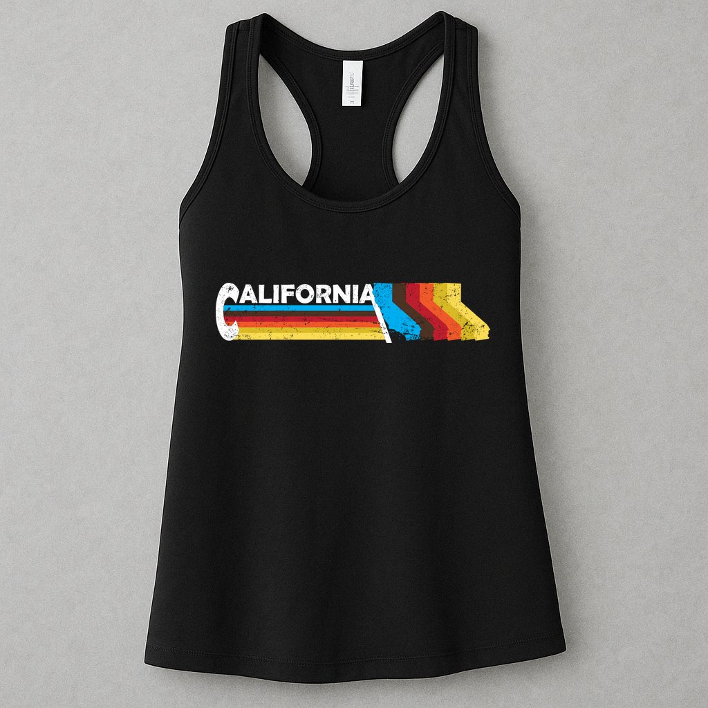 Retro California Colorful Logo Womens Tank Top