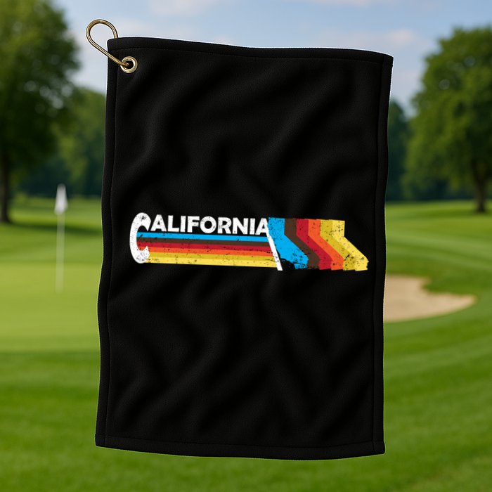 Retro California Colorful Logo Golf Towel