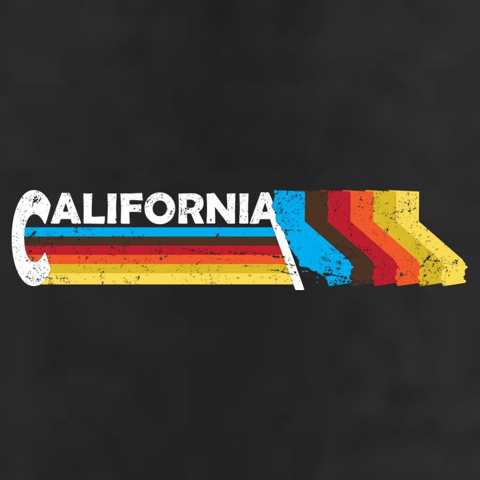 Retro California Colorful Logo Golf Towel