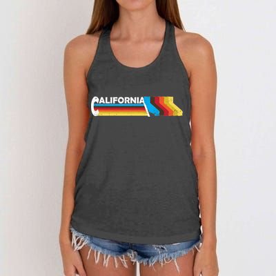 Retro California Colorful Logo Women's Knotted Racerback Tank