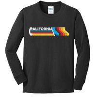 Retro California Colorful Logo Kids Long Sleeve Shirt