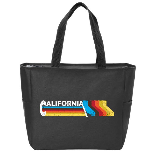 Retro California Colorful Logo Zip Tote Bag