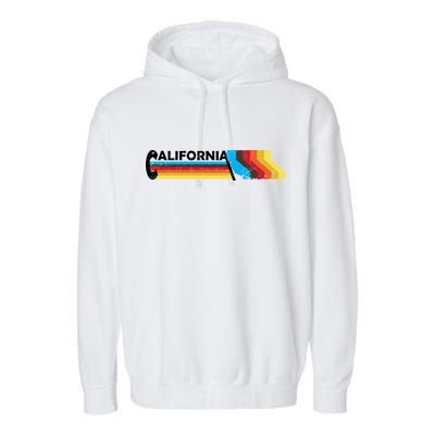 Retro California Colorful Logo Garment-Dyed Fleece Hoodie