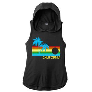 Retro California Logo Ladies PosiCharge Tri-Blend Wicking Draft Hoodie Tank