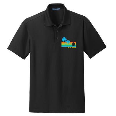 Retro California Logo Dry Zone Grid Polo