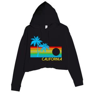 Retro California Logo Crop Fleece Hoodie