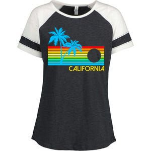 Retro California Logo Enza Ladies Jersey Colorblock Tee