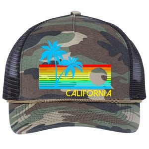 Retro California Logo Retro Rope Trucker Hat Cap