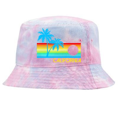 Retro California Logo Tie-Dyed Bucket Hat