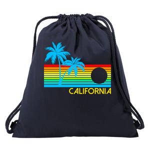 Retro California Logo Drawstring Bag