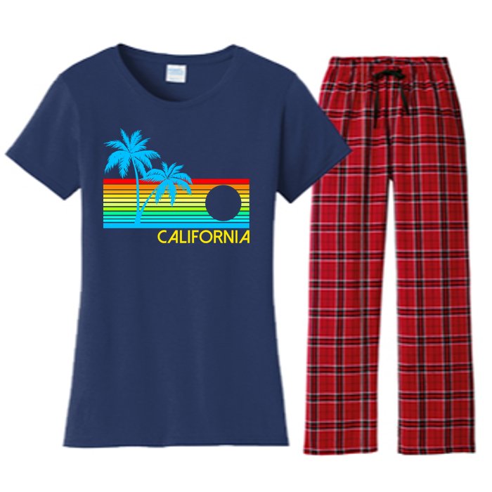 Retro California Logo Women's Flannel Pajama Set