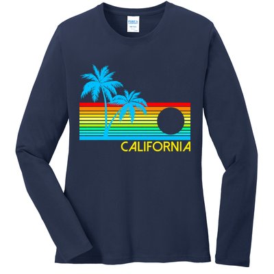 Retro California Logo Ladies Long Sleeve Shirt