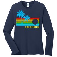 Retro California Logo Ladies Long Sleeve Shirt