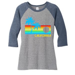 Retro California Logo Women's Tri-Blend 3/4-Sleeve Raglan Shirt