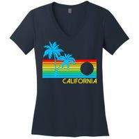 Retro California Logo Women's V-Neck T-Shirt