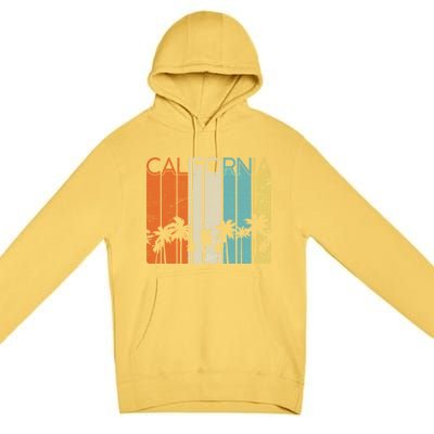 Retro California Palms Premium Pullover Hoodie