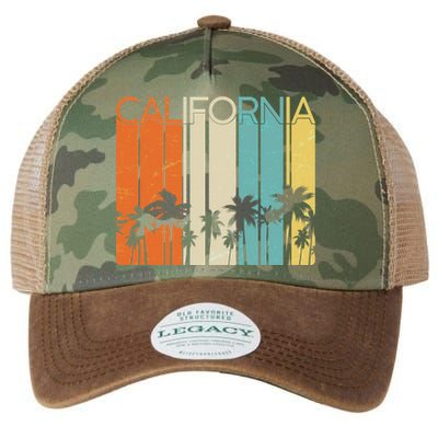 Retro California Palms Legacy Tie Dye Trucker Hat