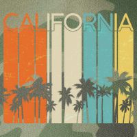 Retro California Palms Legacy Tie Dye Trucker Hat