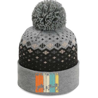 Retro California Palms The Baniff Cuffed Pom Beanie