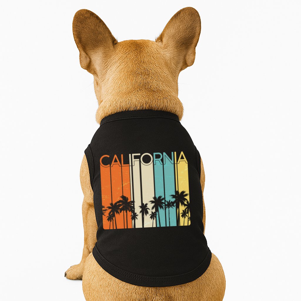 Retro California Palms Doggie Tank