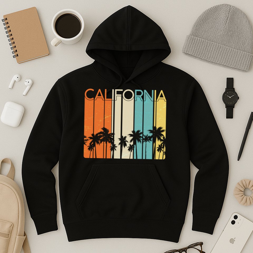 Retro California Palms Hoodie
