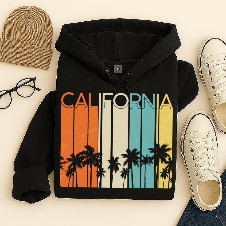 Retro California Palms Hoodie