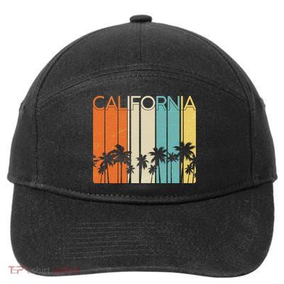 Retro California Palms 7-Panel Snapback Hat