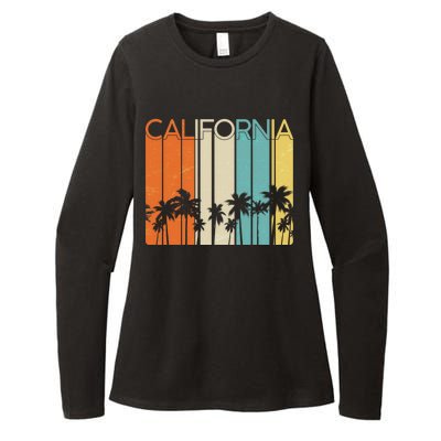 Retro California Palms Womens CVC Long Sleeve Shirt