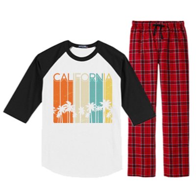 Retro California Palms Raglan Sleeve Pajama Set