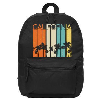 Retro California Palms 16 in Basic Backpack