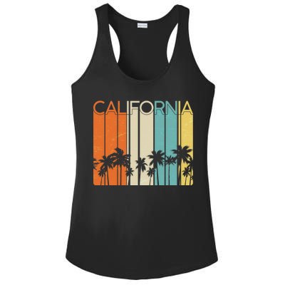 Retro California Palms Ladies PosiCharge Competitor Racerback Tank