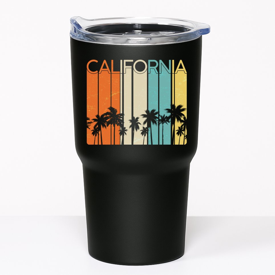 Retro California Palms Tumbler