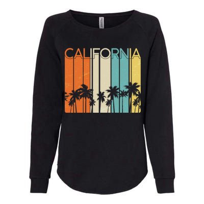 Retro California Palms Womens California Wash Sweatshirt