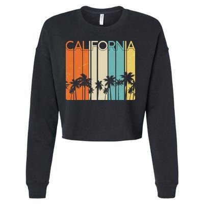 Retro California Palms Cropped Pullover Crew