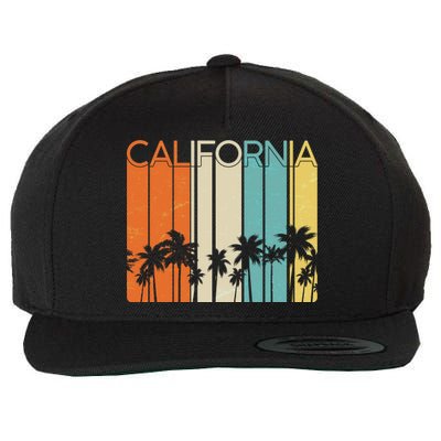 Retro California Palms Wool Snapback Cap