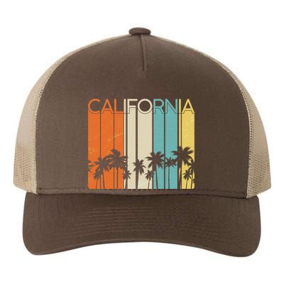 Retro California Palms Yupoong Adult 5-Panel Trucker Hat