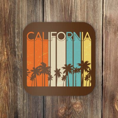 Retro California Palms Coaster