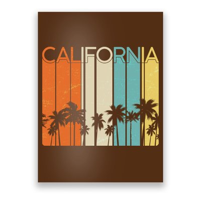 Retro California Palms Poster