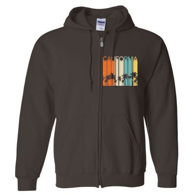 Retro California Palms Full Zip Hoodie