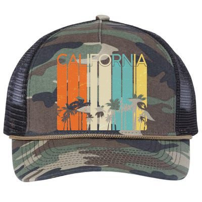 Retro California Palms Retro Rope Trucker Hat Cap